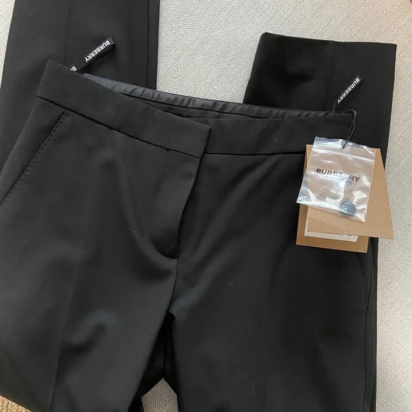 Burberry Black Wool Cropped Tailored Trousers - Picture 5 of 9